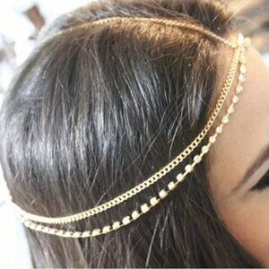 Bohemian Multi-layer Tassel Chain Rhinestone,Silver